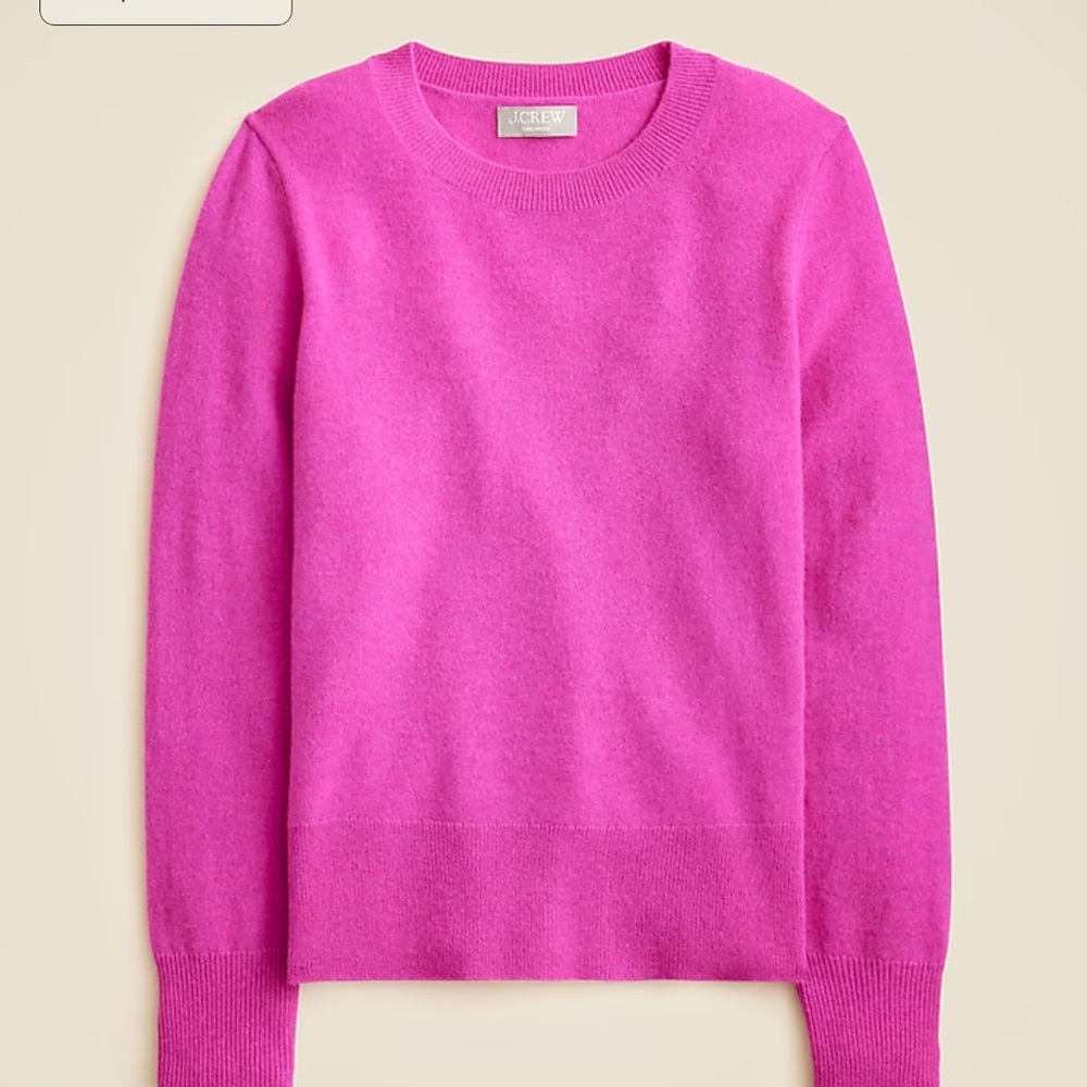 J. Crew Women's cashmere NWT sweater. Neon Hthr Fuchsia NWT